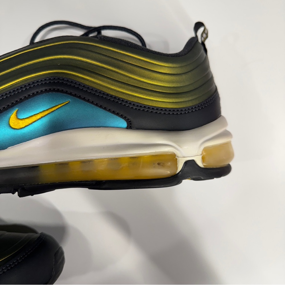 Nike Air Max 97 LX (Mens) - Black, Yellow, and Blue - Picture 8 of 9